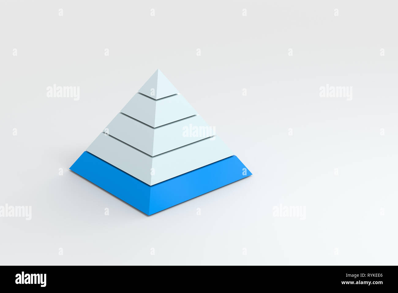 3d model pyramid, 3d rendering Stock Photo