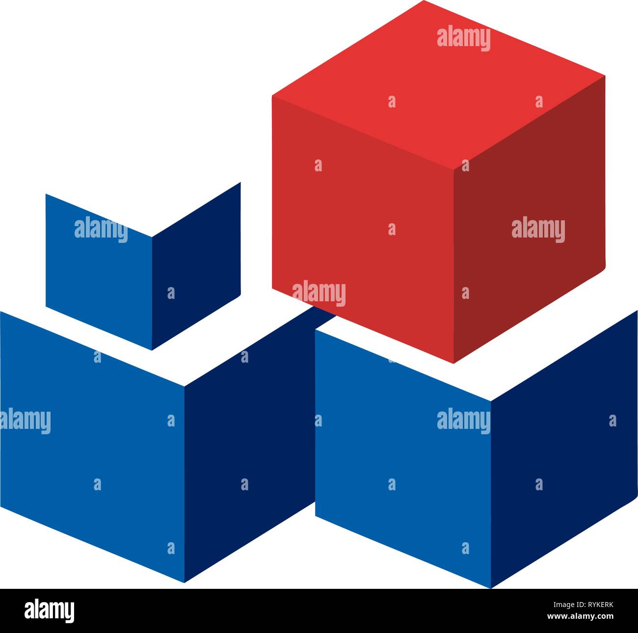 Container Cube Logo Vector logo of cubes and boxes, concept of shipping Stock Vector Image ...