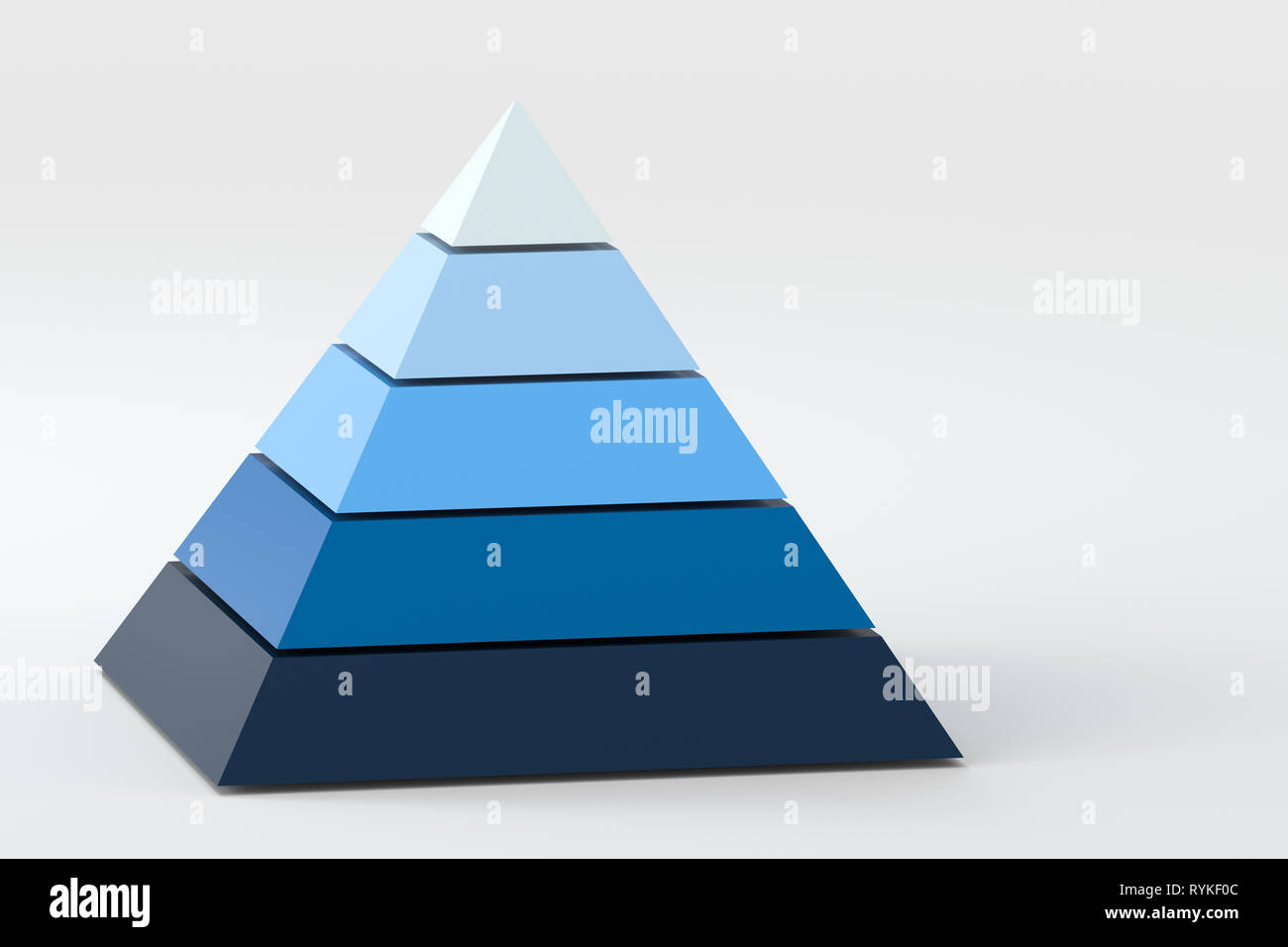 3d model pyramid, 3d rendering Stock Photo