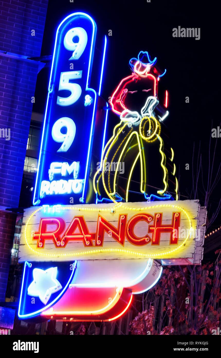 Fort Worth Neon Sign 032919 Stock Photo Alamy