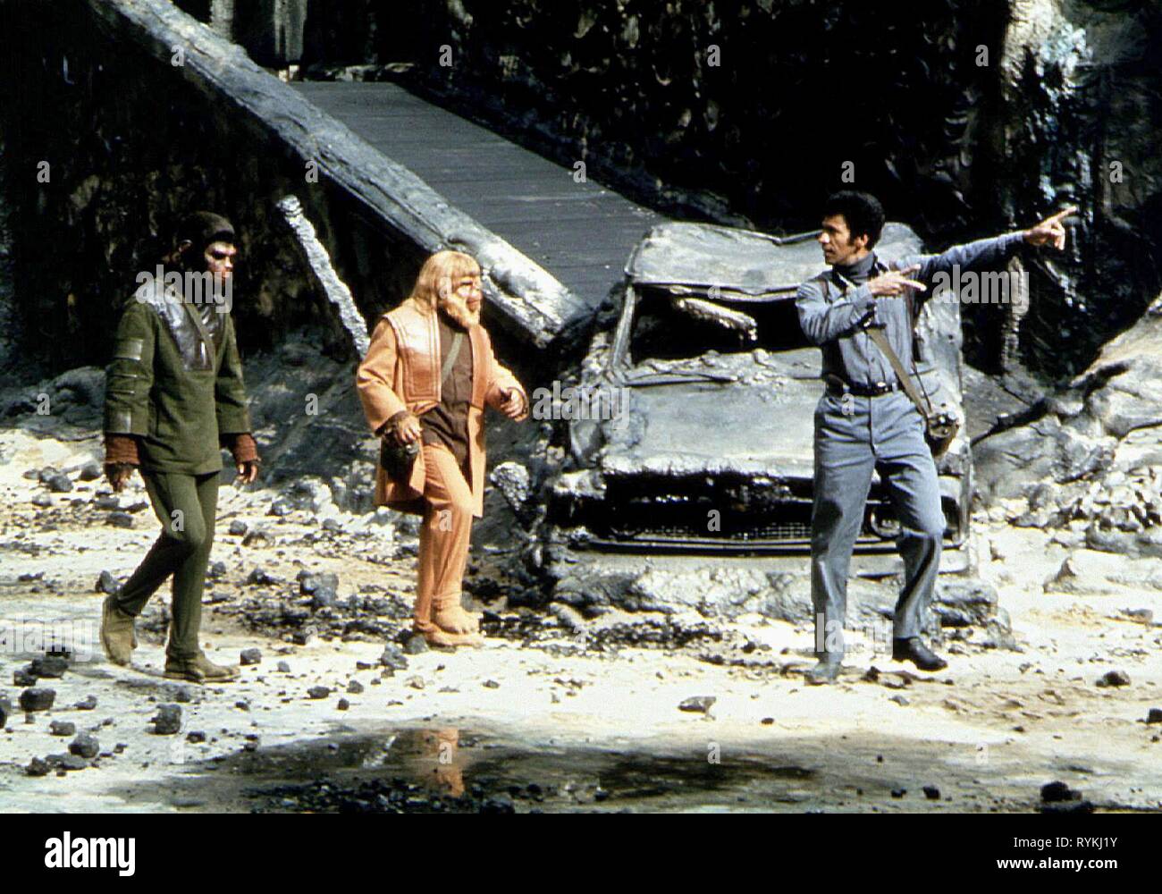 MCDOWALL,STOKER, BATTLE FOR THE PLANET OF THE APES, 1973 Stock Photo
