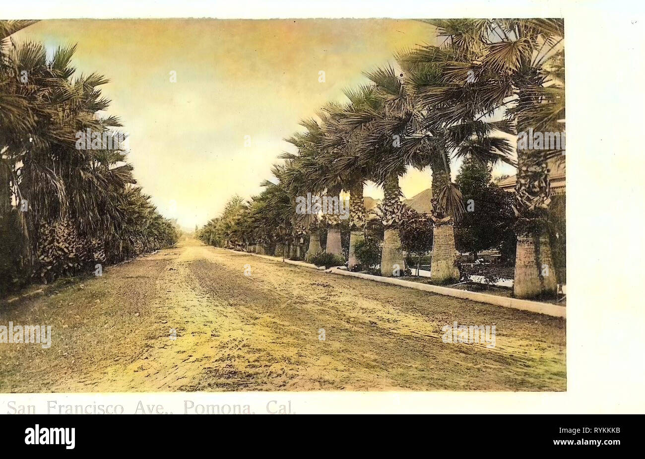 Avenues in the United States, Pomona, California, 1903, San Francisco Ave Stock Photo