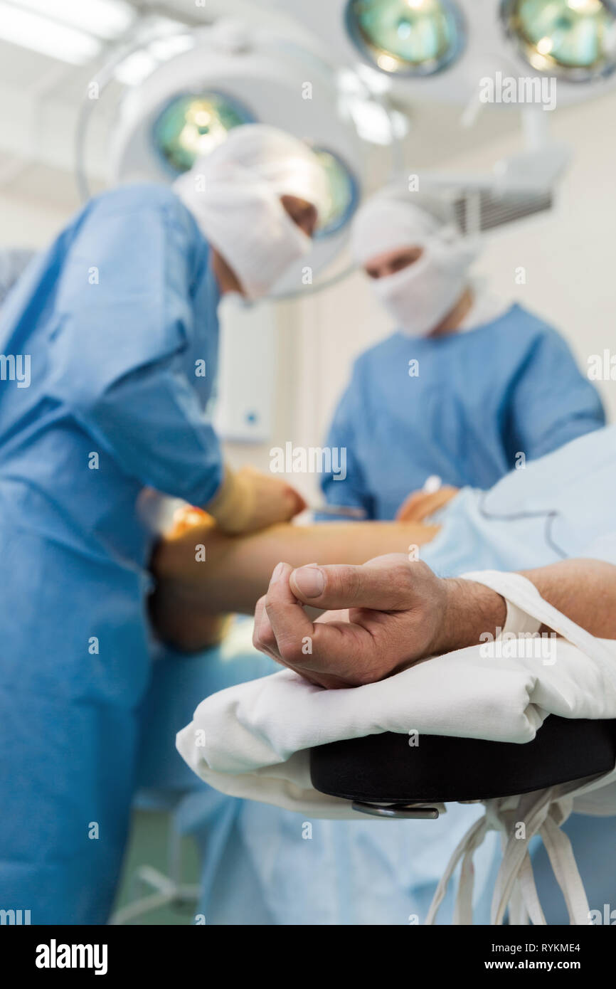 A surgical operation. Stock Photo