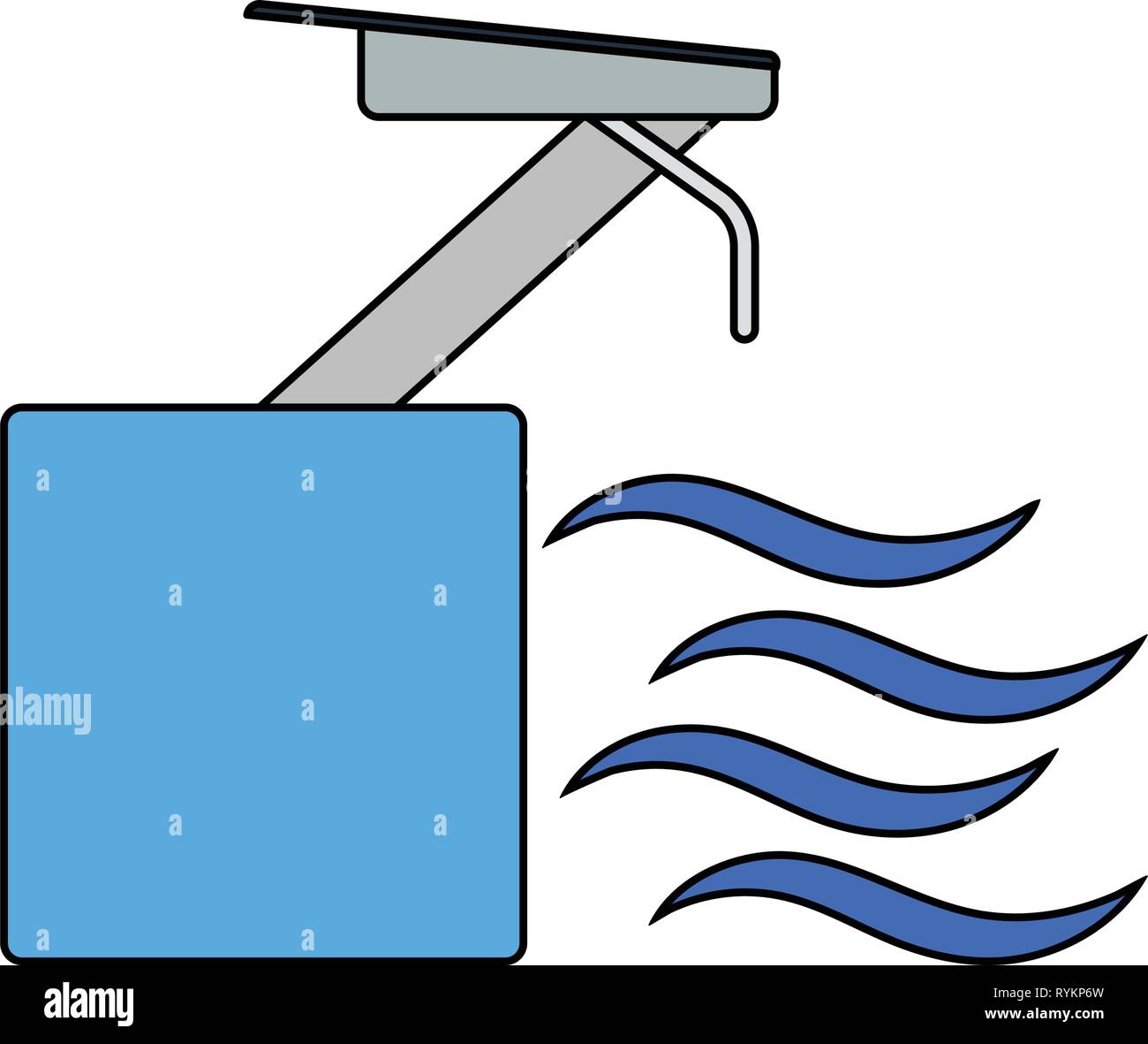 Diving stand icon. Vector illustration. Stock Vector