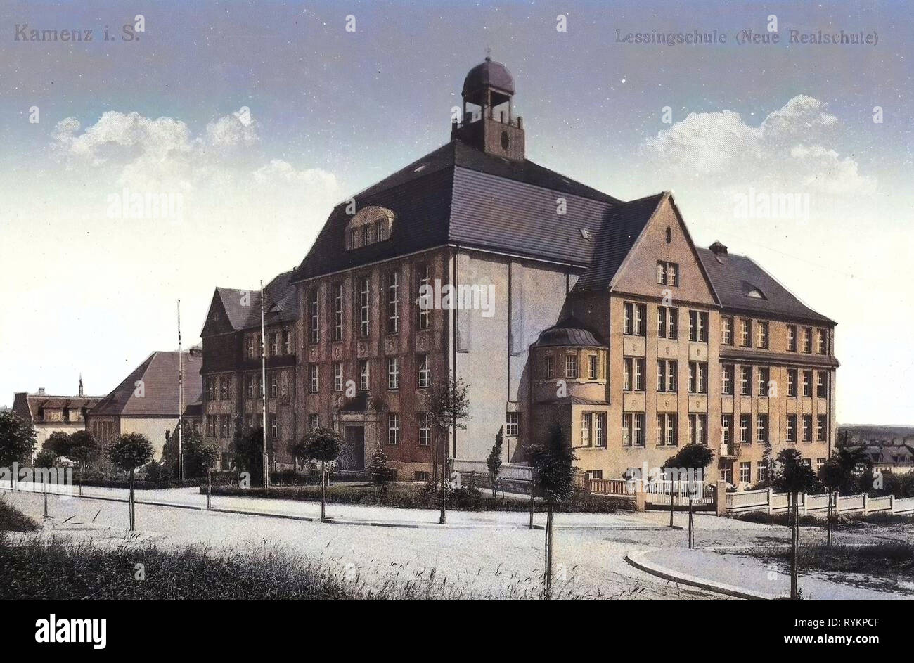 1913, Landkreis Bautzen, Kamenz, Lessingschule, Germany Stock Photo