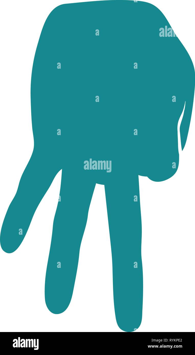 Baseball catcher gesture icon. Flat color design. Vector illustration. Stock Vector
