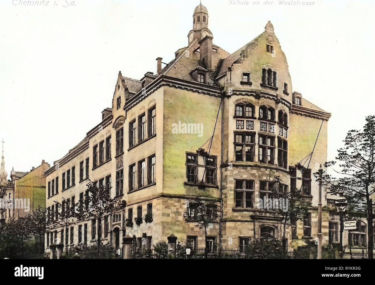 Schools in Chemnitz, Buildings in Chemnitz, 1913, Chemnitz, Schule in