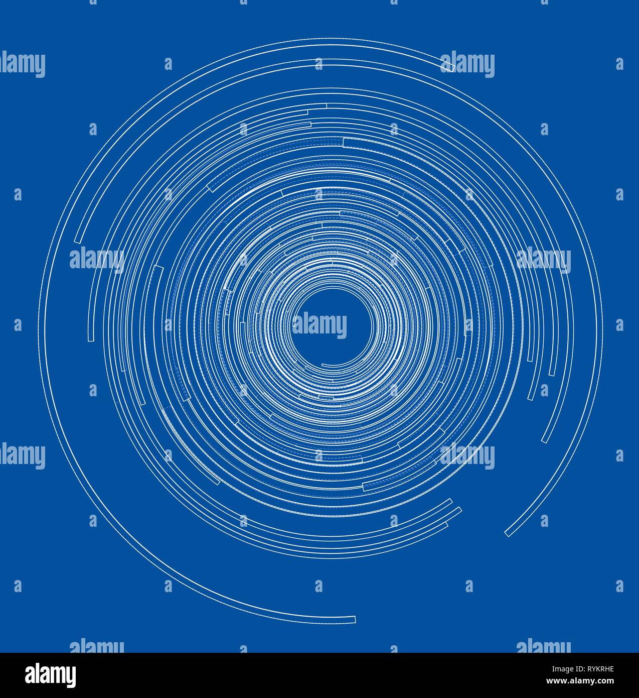 Abstract futuristic HUD object. Vector Stock Vector