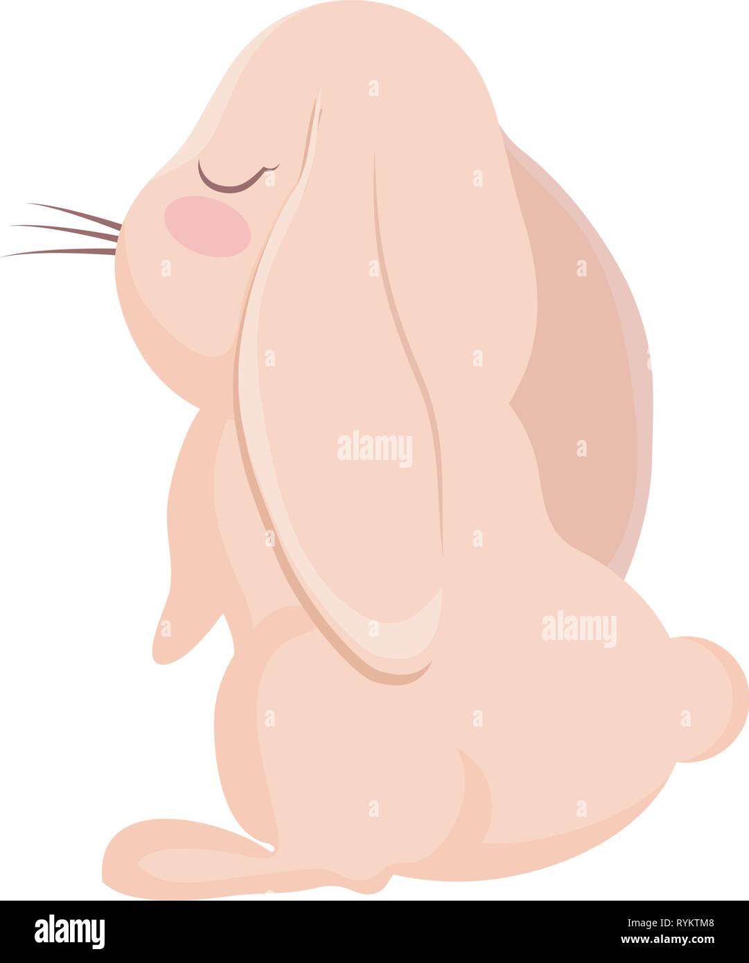 cute rabbit animal character vector illustration design Stock Vector ...