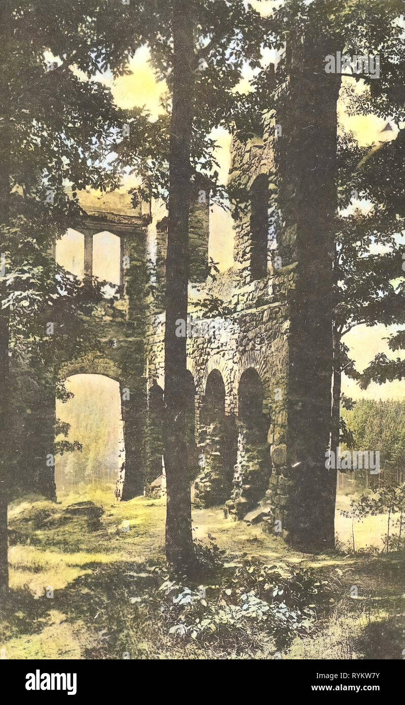 Ringethal, 1921, Landkreis Mittelsachsen, Mittweida, Zschopauburg, Germany Stock Photo