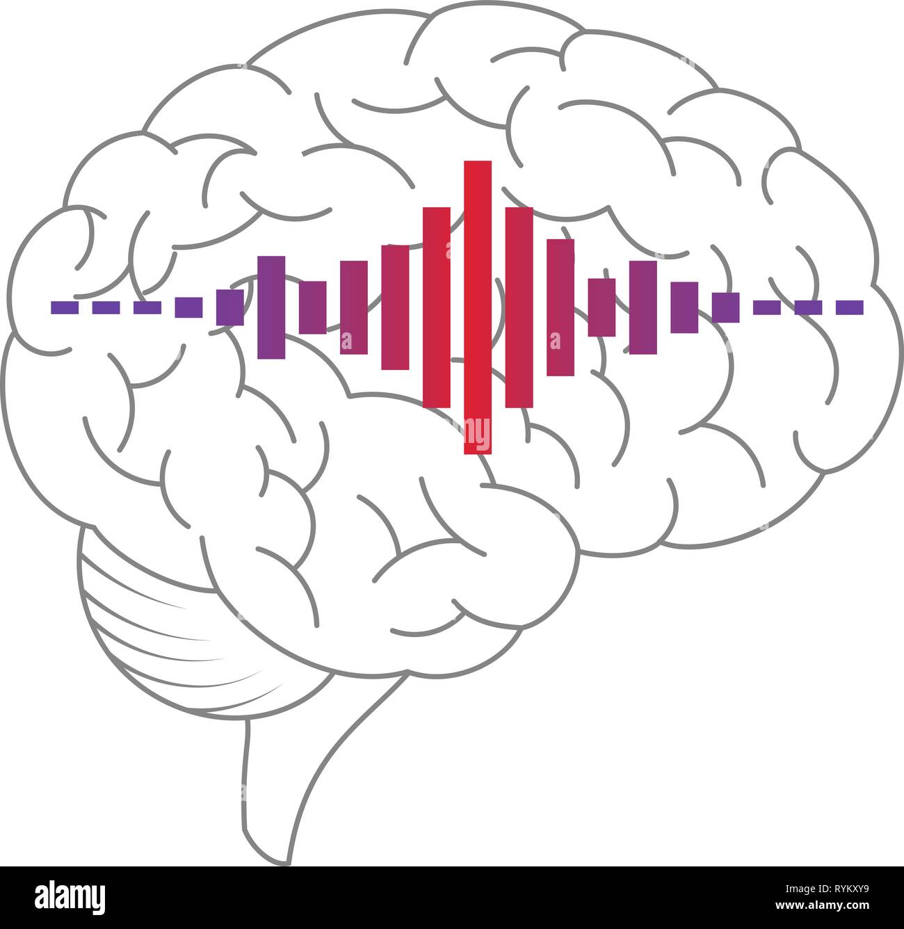 Brain vector icon Stock Vector Image & Art - Alamy