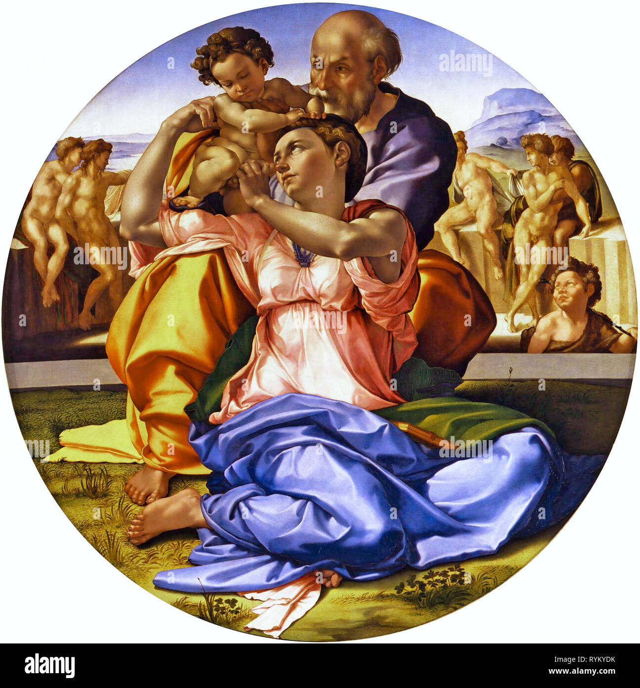 Doni Tondo, Michelangelo, Renaissance painting, circa 1500 Stock Photo