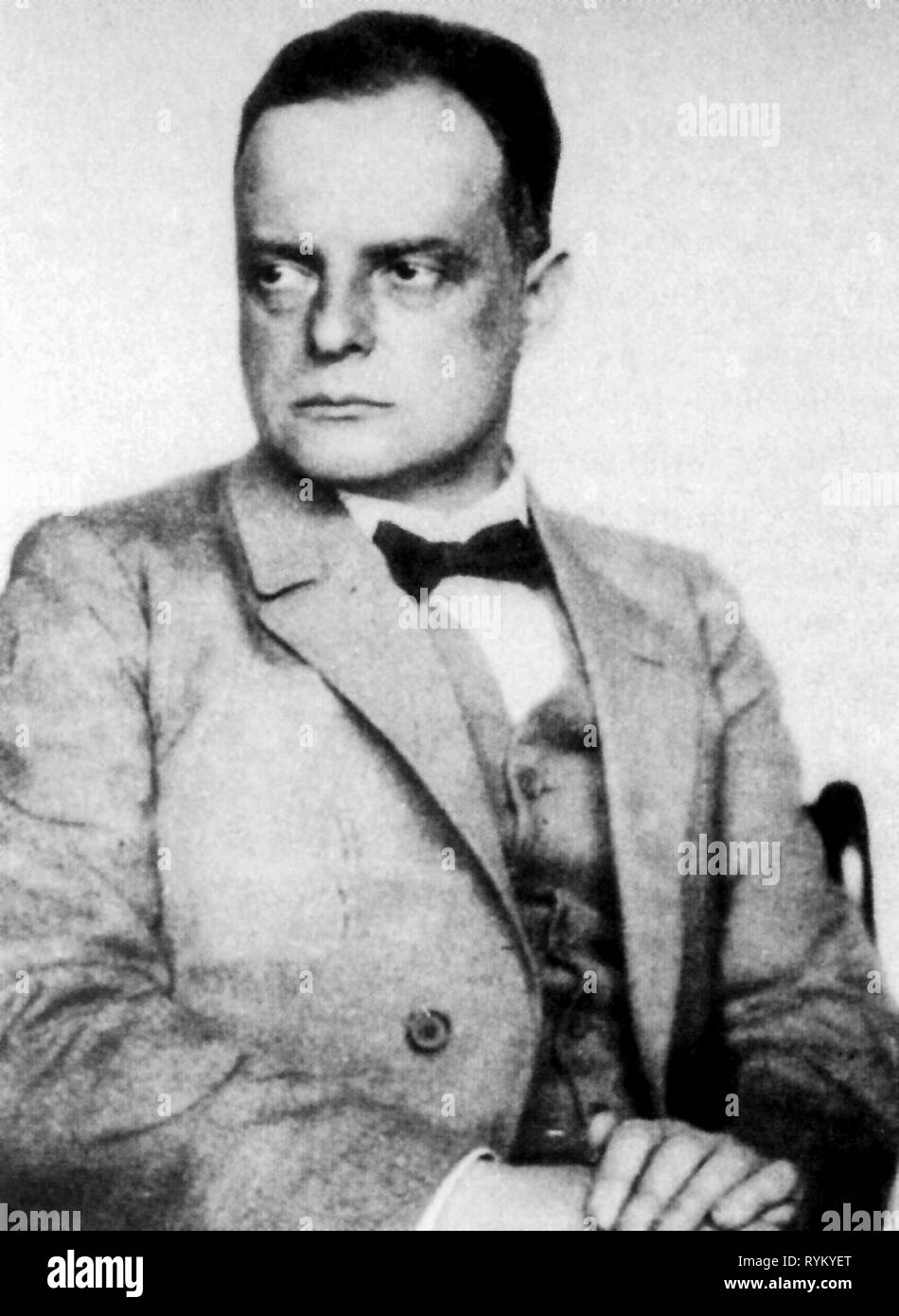 Paul Klee (1879-1940), portrait photograph by Hugo Erfurth, 1927 Stock Photo