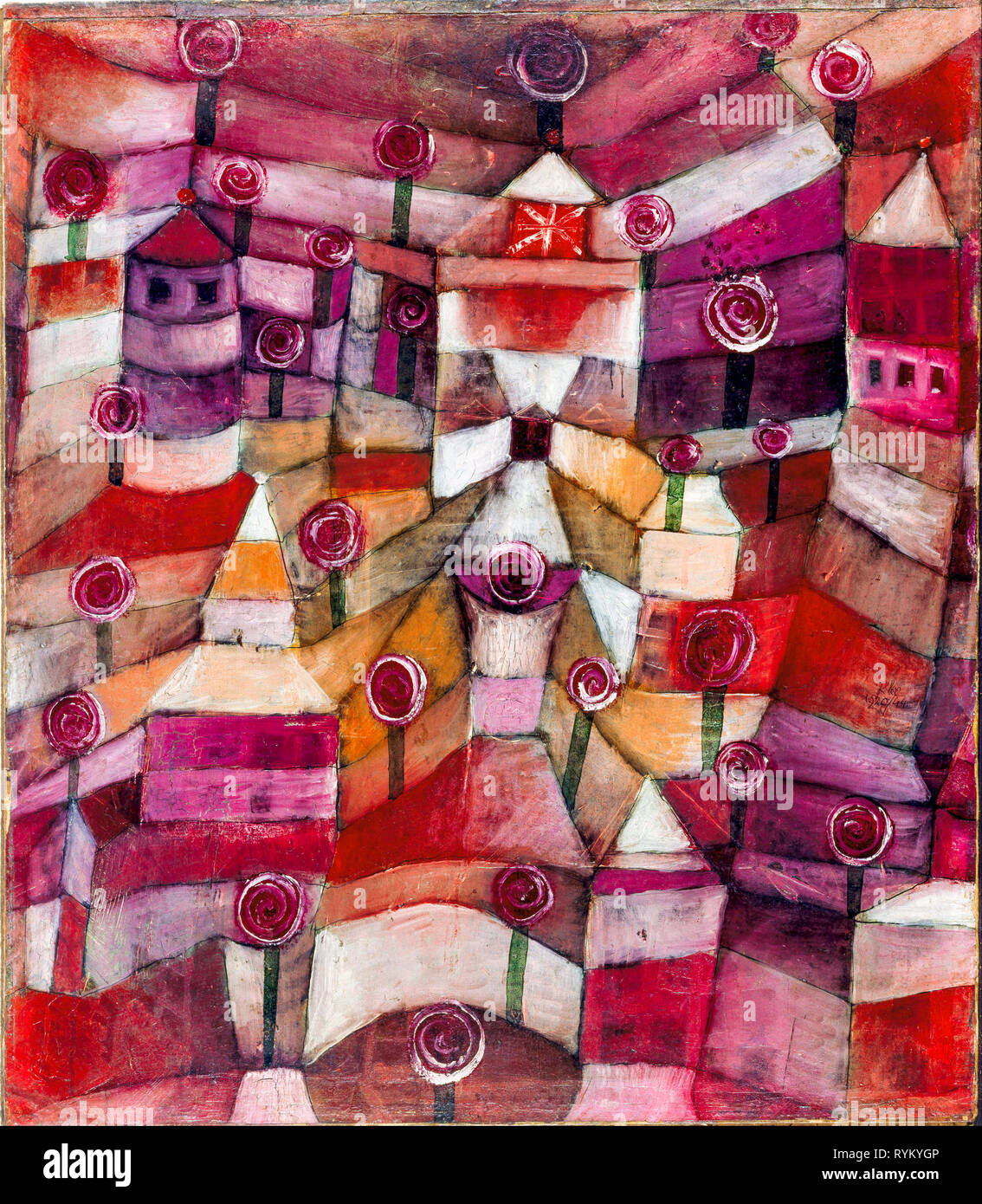 Paul Klee painting, Rose Garden, abstract painting, 1920 Stock Photo