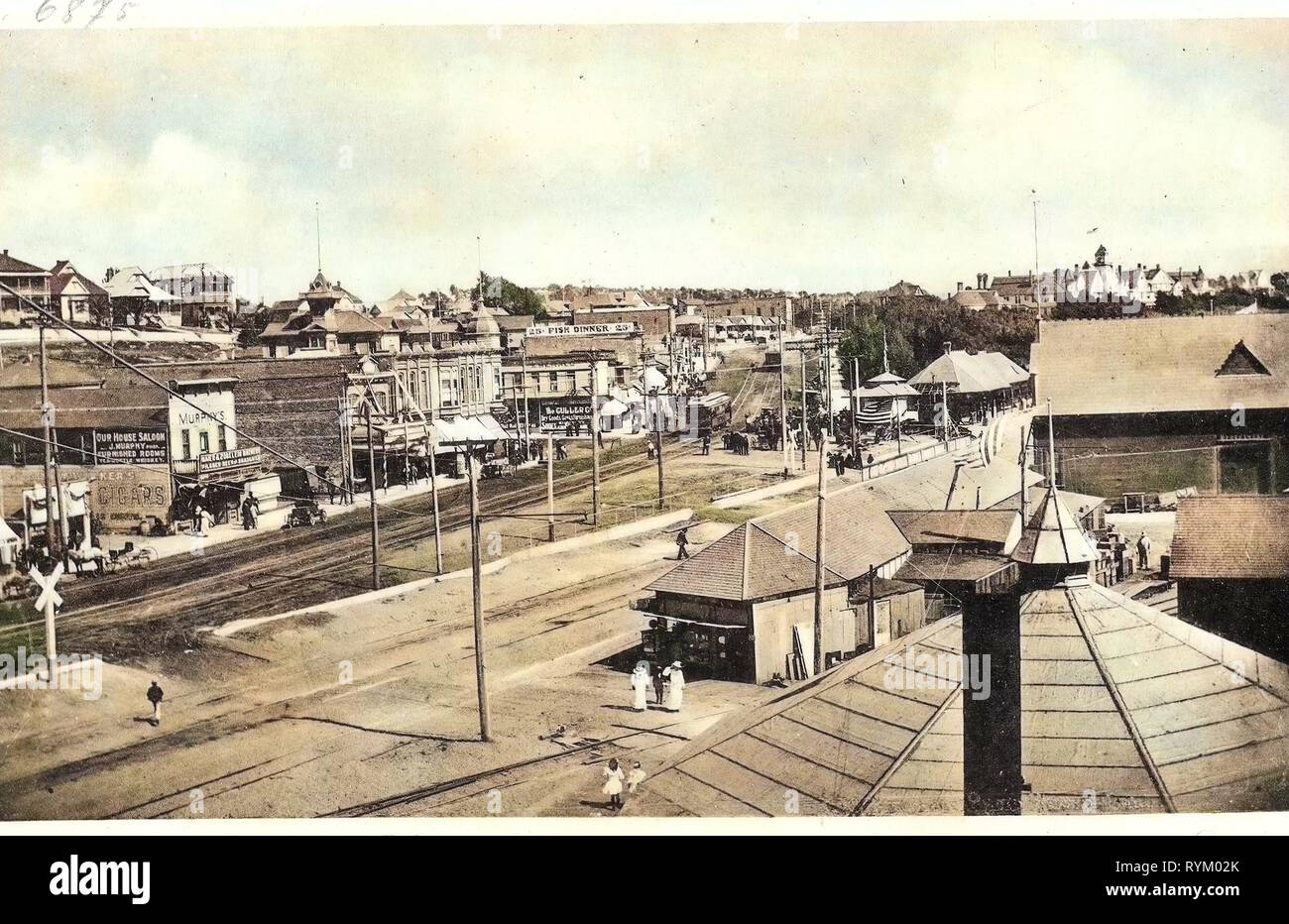 Trams in California, Buildings in Redondo Beach, California, 1906