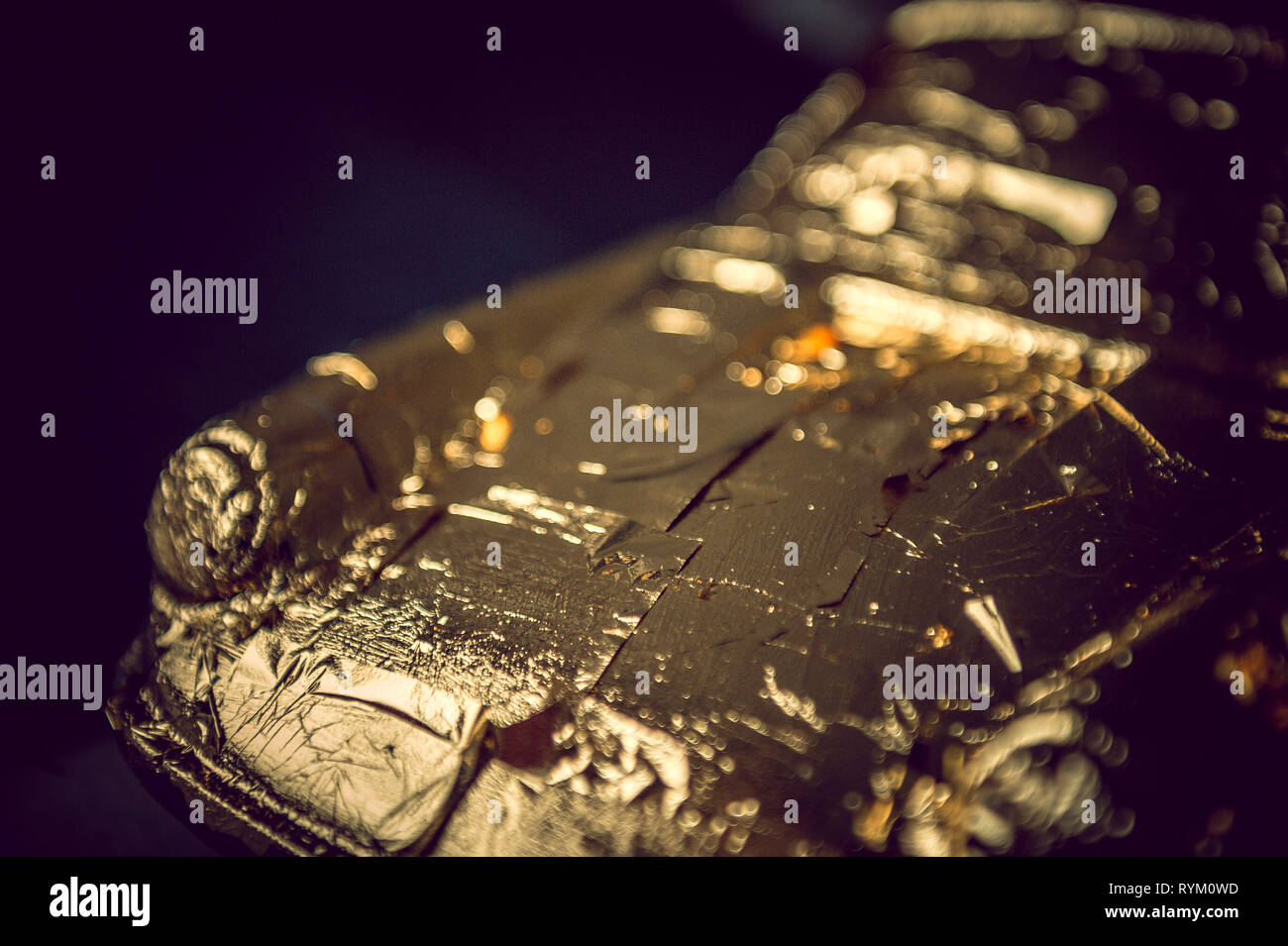 Golden Porsche Stock Photo