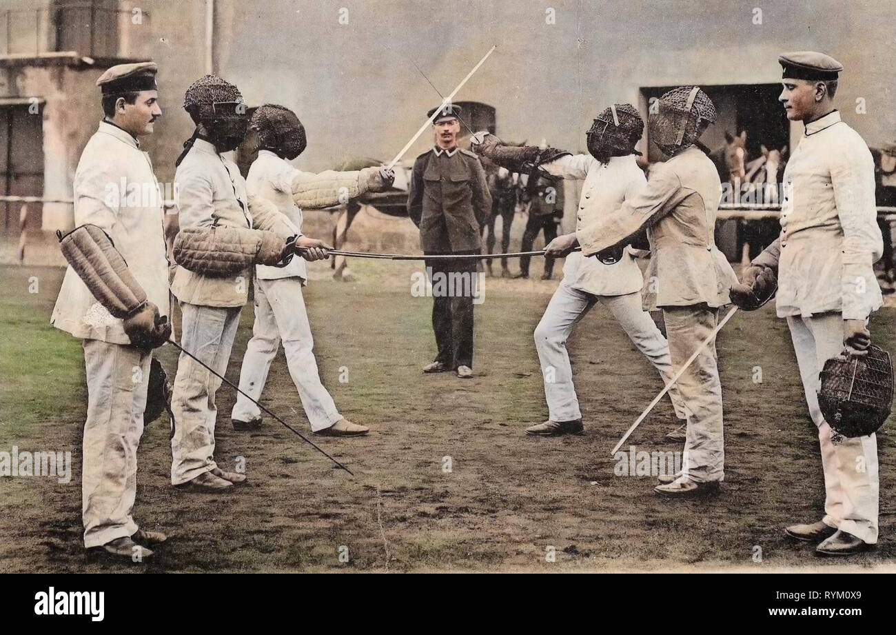 TrainKaserne (Dresden), Fencing in Germany, 1. Königlich Sächsisches TrainBataillon Nr. 12