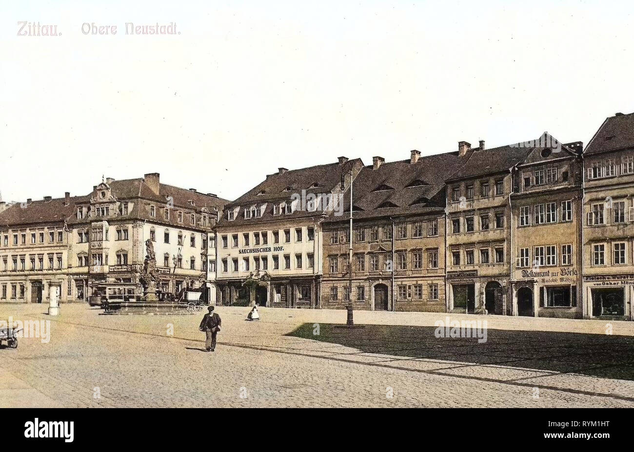 Trams in Zittau, Neustadt (Zittau), Herkulesbrunnen (Zittau ...