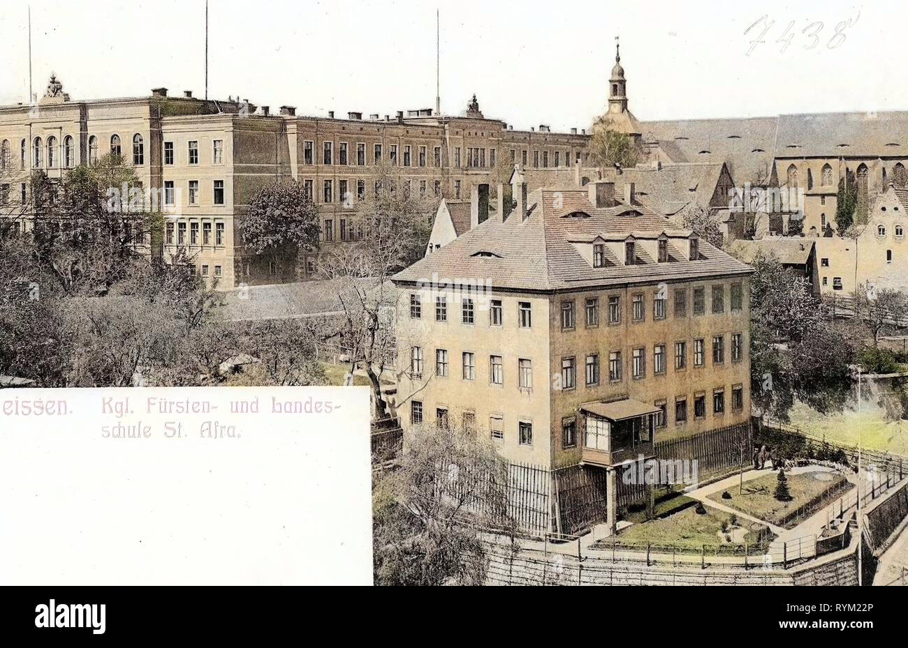 Sächsisches Landesgymnasium Sankt Afra, 1906, Meißen, Königliche Fürsten, und Landesschule St. Afra, Germany Stock Photo