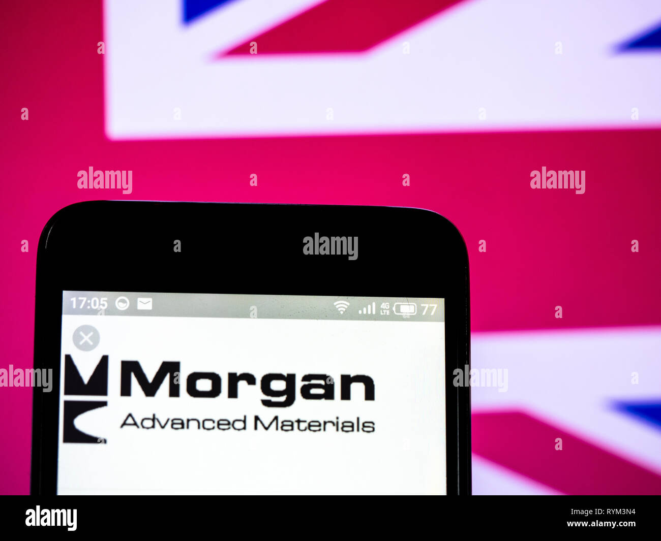 Advanced Materials plc logo seen displayed on smart phone Stock Photo Alamy