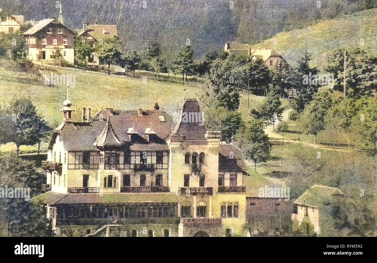 Hotels in Landkreis Sächsische Schweiz-Osterzgebirge, Bärenfels, 1920, Landkreis Sächsische Schweiz-Osterzgebirge, Hotel Kaiserhof, Germany Stock Photo