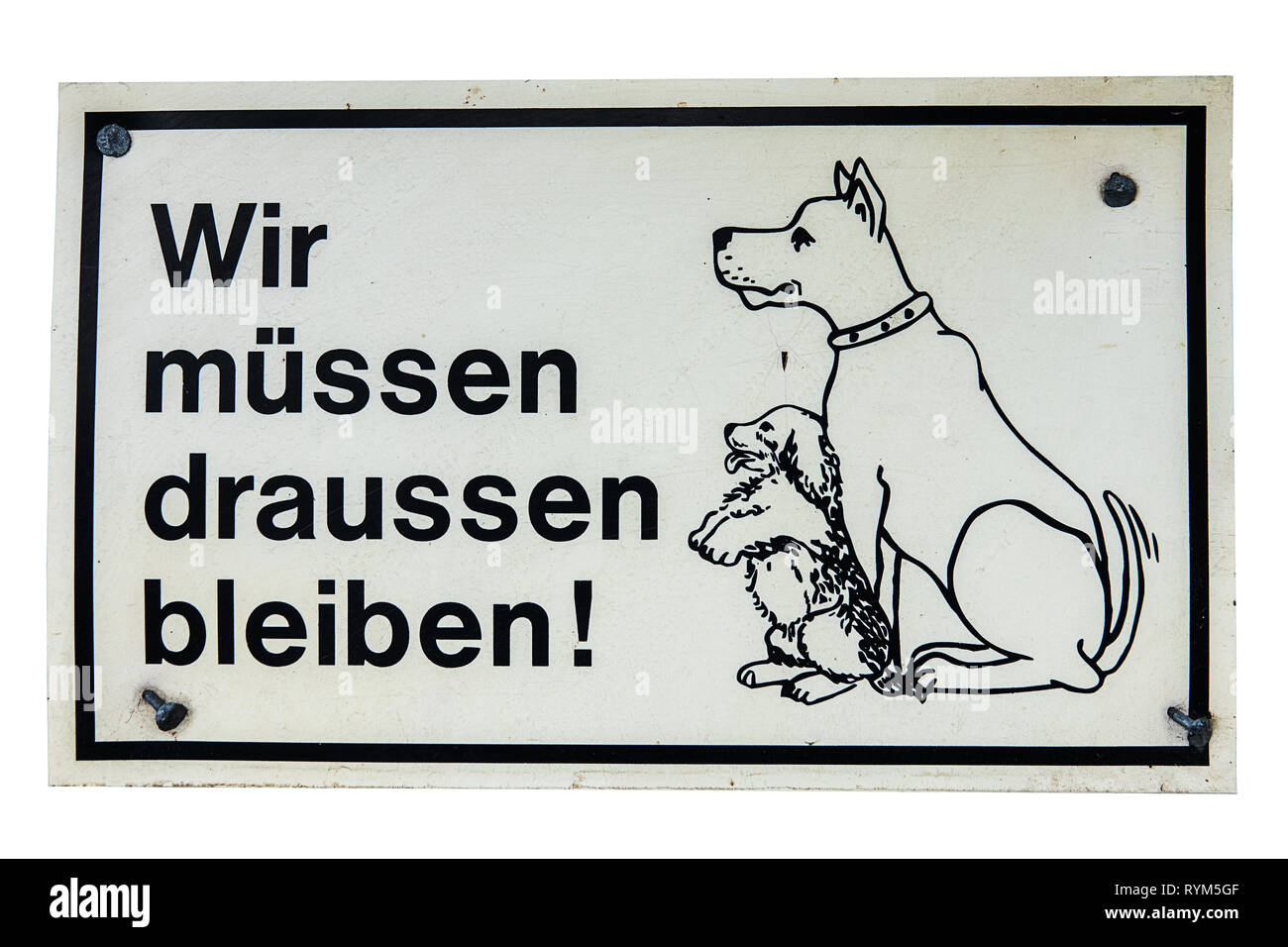 'Plakatieren verboten' German prohibition sign Stock Photo
