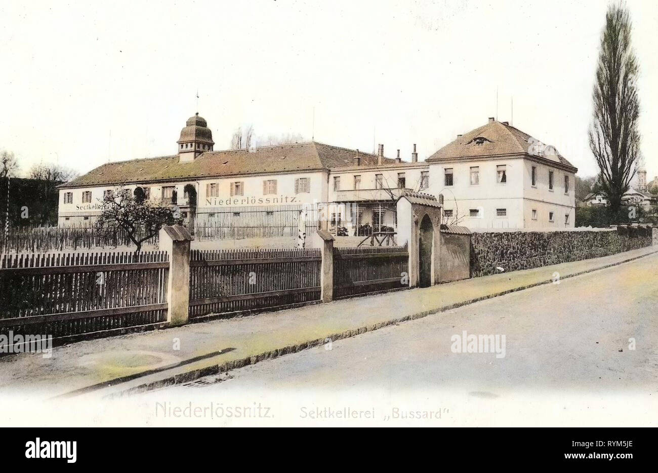 Sektkellerei Bussard, 1903, Landkreis Meißen, Niederlößnitz, Germany Stock Photo