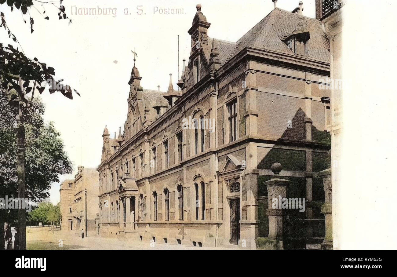Post offices in Saxony-Anhalt, Lindenring 21, 24 (Naumburg), 1903, Saxony-Anhalt, Naumburg, Postamt, Germany Stock Photo