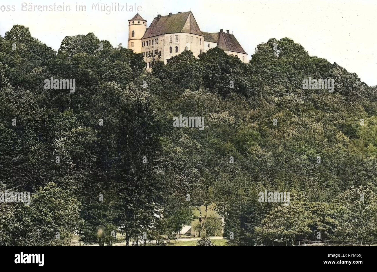 Schloss Bärenstein, 1903, Landkreis Sächsische Schweiz-Osterzgebirge, Bärenstein, Schloß, Germany Stock Photo