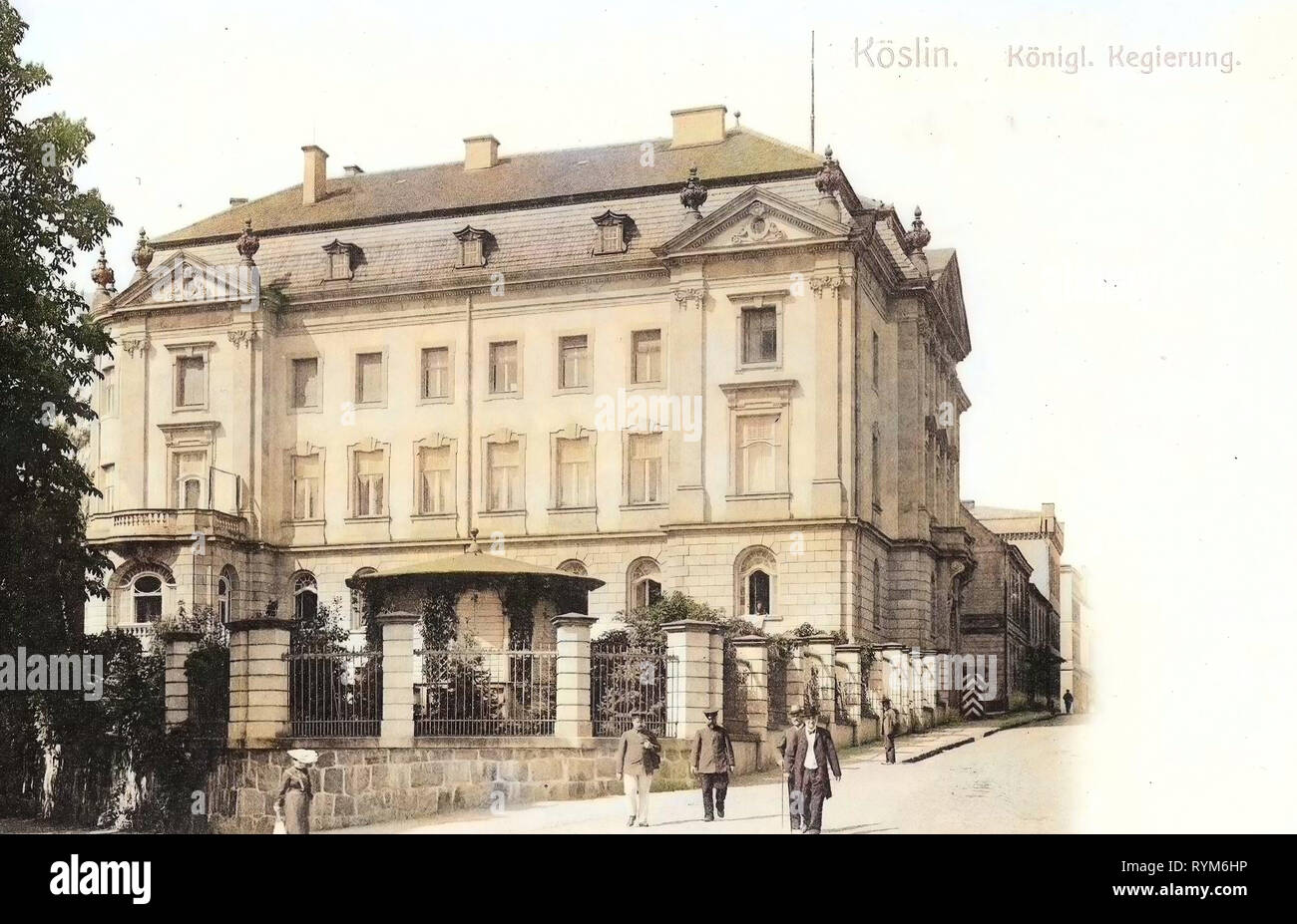 History of Koszalin, 1903, West Pomeranian Voivodeship, Regierungsbezirk administration buildings, Köslin, Regierung Stock Photo
