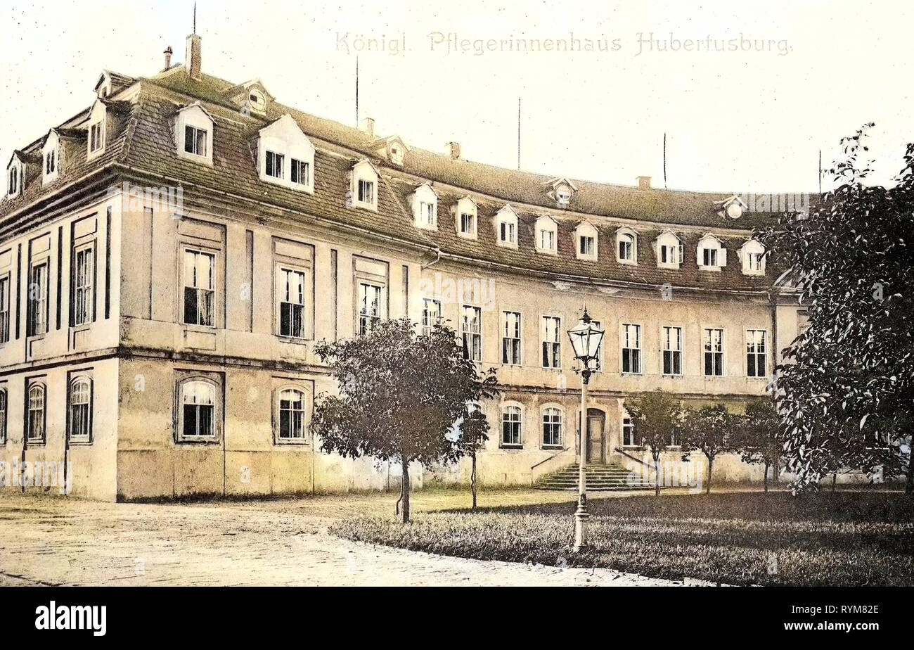 Hubertusburg, 1903, Landkreis Nordsachsen, Pflegerinnenhaus, Germany Stock Photo