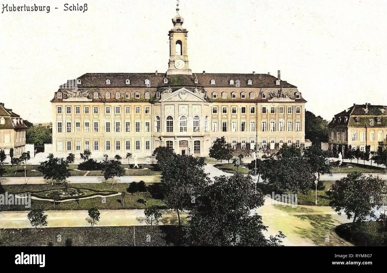 Hubertusburg, 1903, Landkreis Nordsachsen, Schloß, Germany Stock Photo