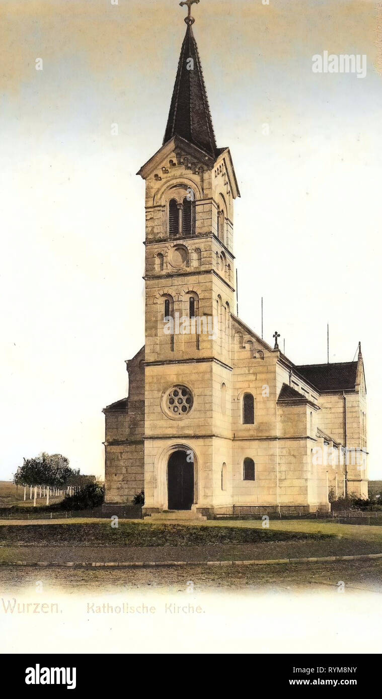 Herz-Jesu-Kirche (Wurzen), 1903, Landkreis Leipzig, Wurzen, Katholische Kirche, Germany Stock Photo