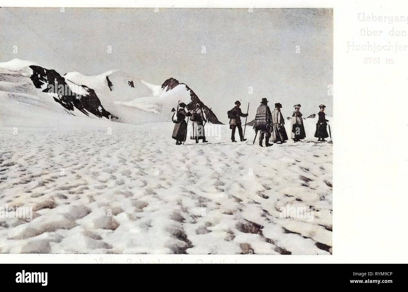 Hochjochferner, 1903, South Tyrol, Schnals, Vom Schnals ins Oetztal über das Hochjochferner Stock Photo