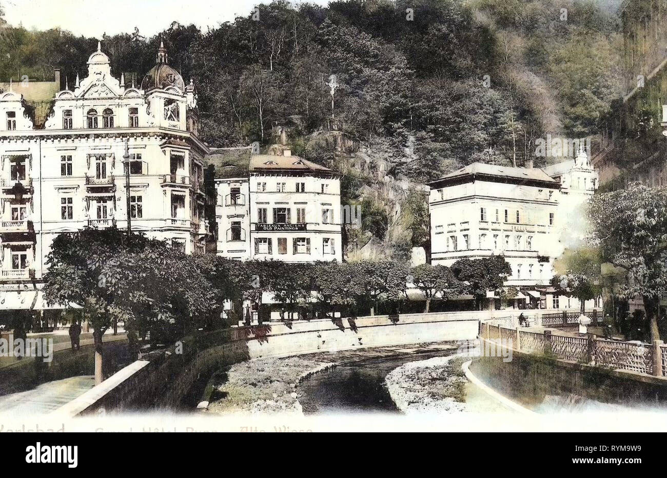 Grandhotel Pupp, 1905, Karlovy Vary Region, Karlsbad, Alte Wiese, Czech Republic Stock Photo