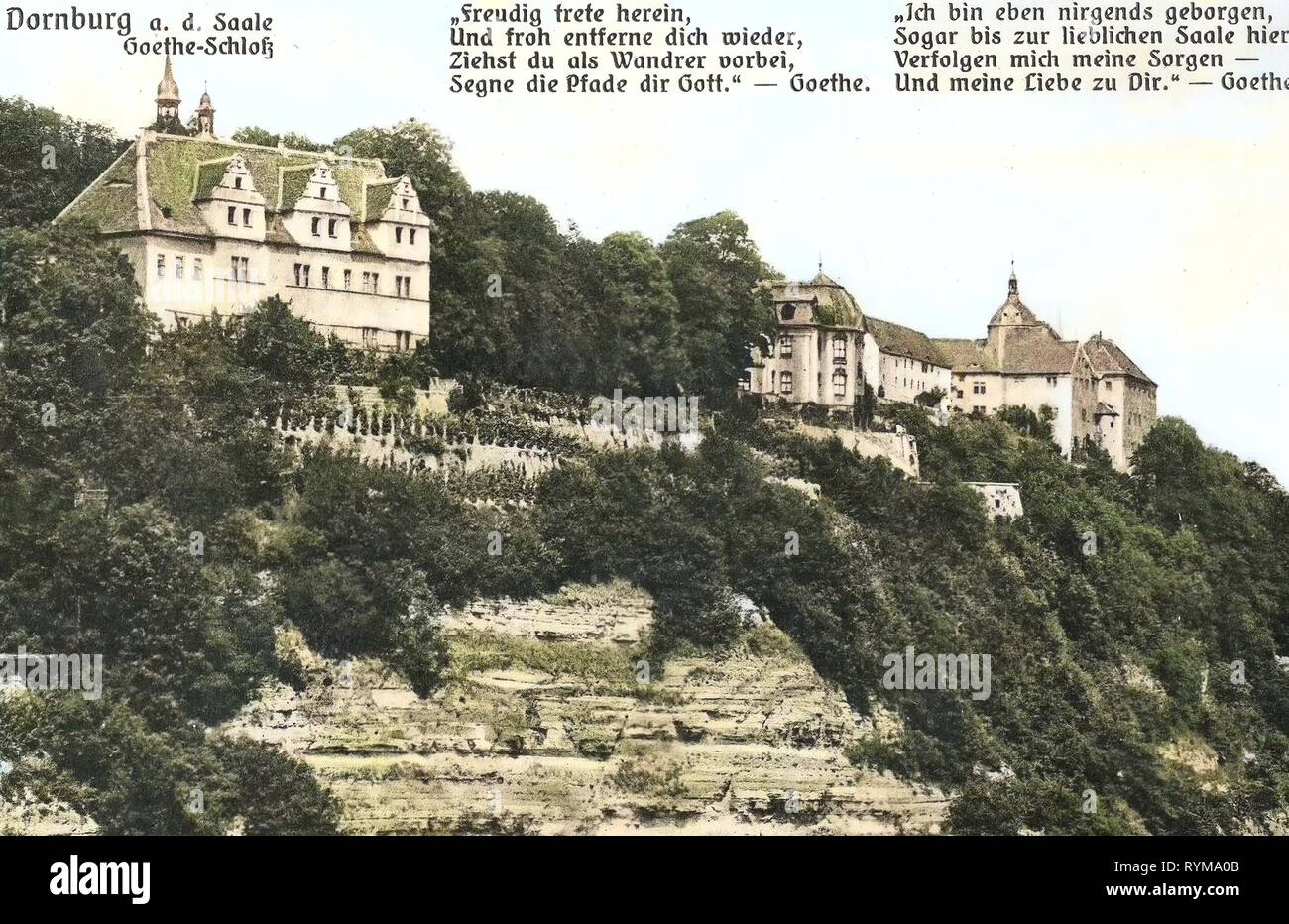 Dornburger Schlösser, 1905, Thuringia, Dornburg, Goethe, Schloß Stock Photo