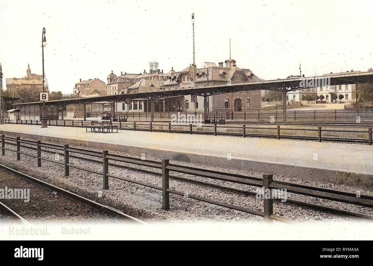 Bahnhof Radebeul-Ost, 1905, Landkreis Meißen, Radebeul, Bahnhof, Germany Stock Photo