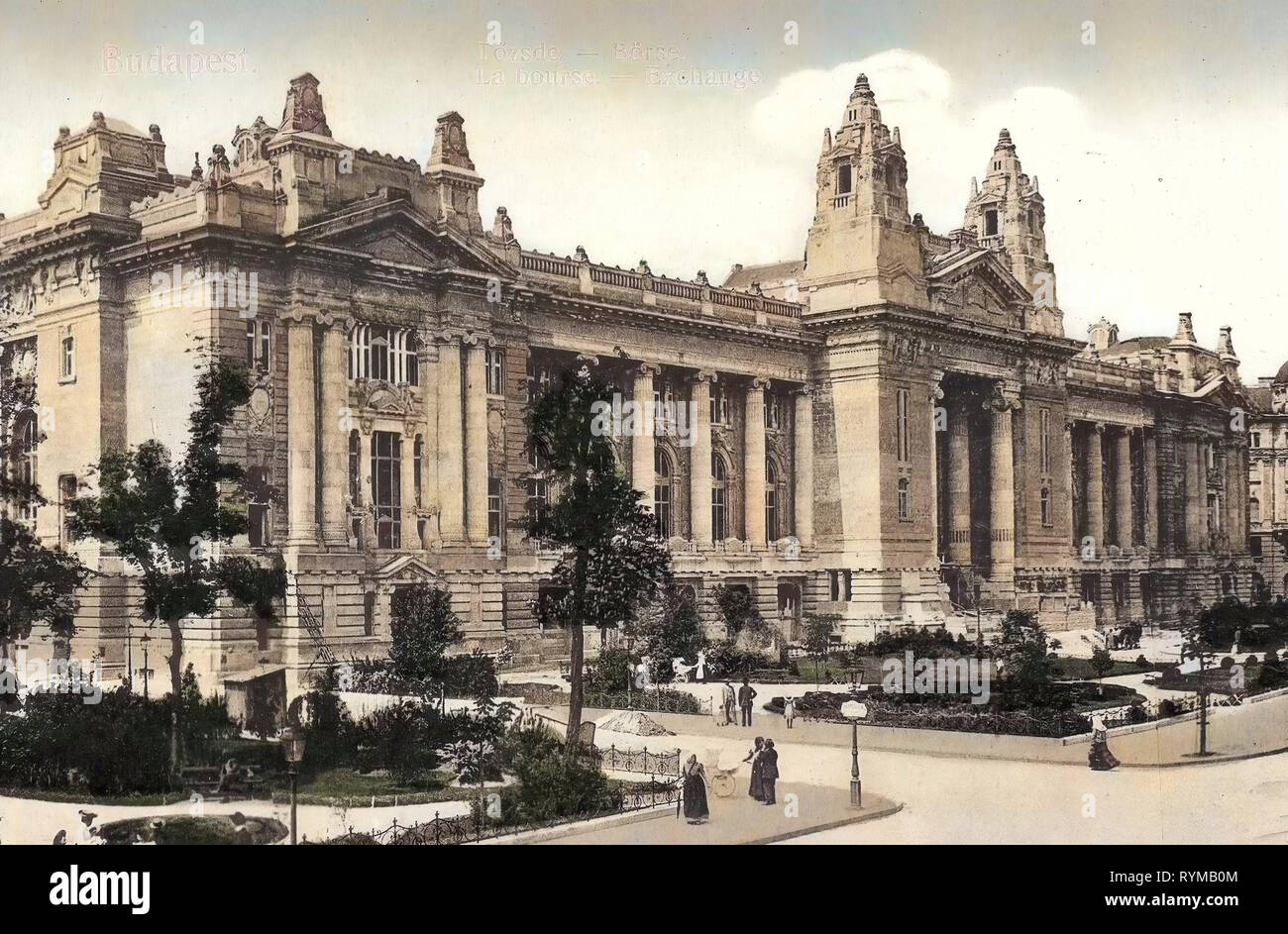 Stock Exchange Palace (Budapest), 1905, Budapest, Börse, Hungary Stock Photo