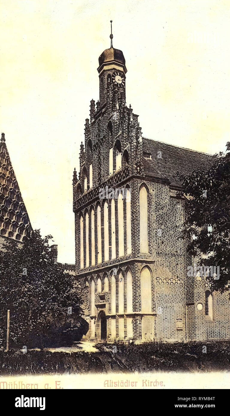 Klosterkirche St. Maria (Mühlberg an der Elbe), 1905, Brandenburg, Mühlberg, Altstädter Kirche Stock Photo