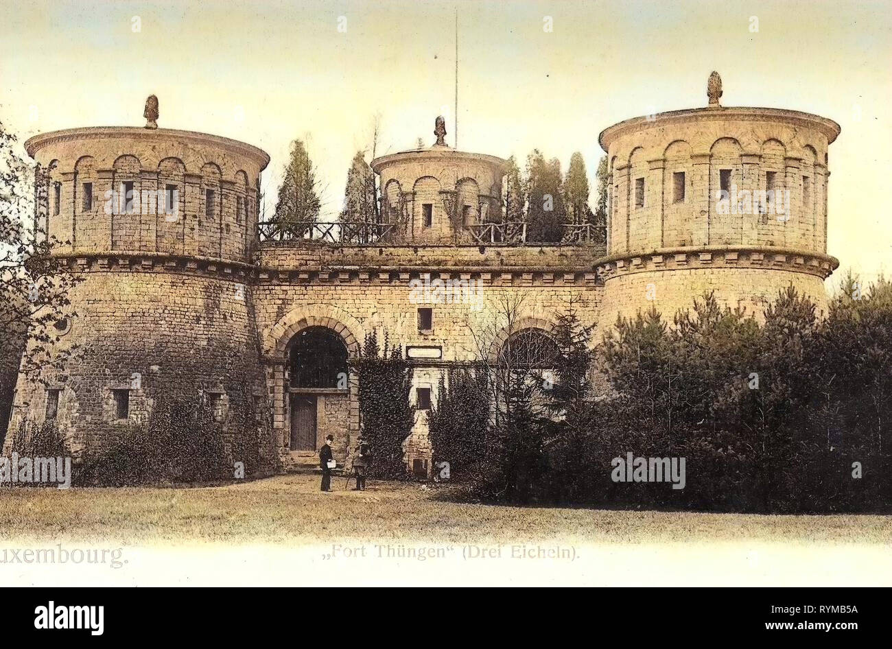 Fort Thüngen, 1905, Luxembourg District, Postcards of Luxembourg City, Luxemburg, Drei Eicheln Stock Photo