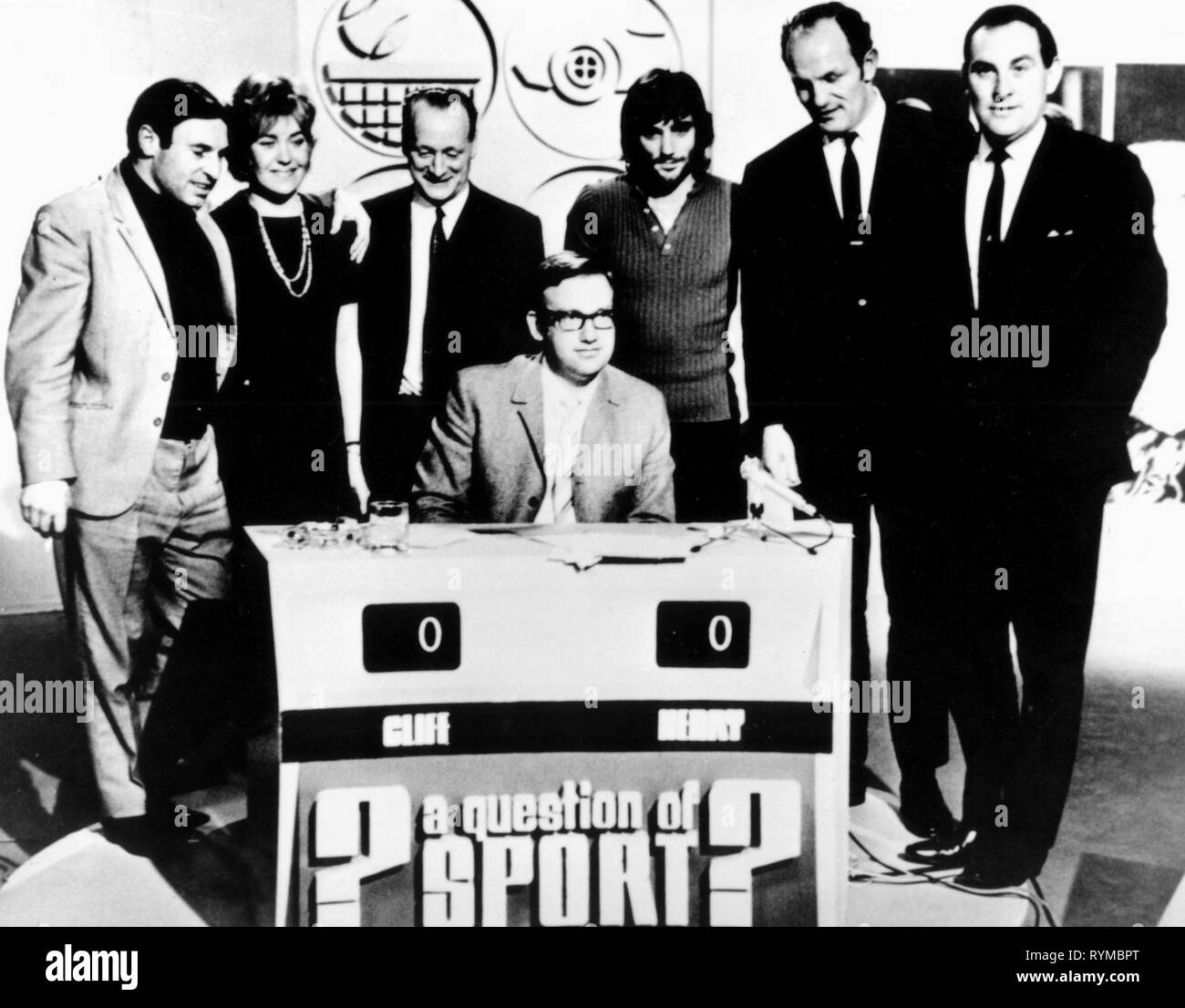 MORGAN,BOARD,VINE,BEST,COOPER,ILLINGWORTH, A QUESTION OF SPORT, 1970 Stock Photo