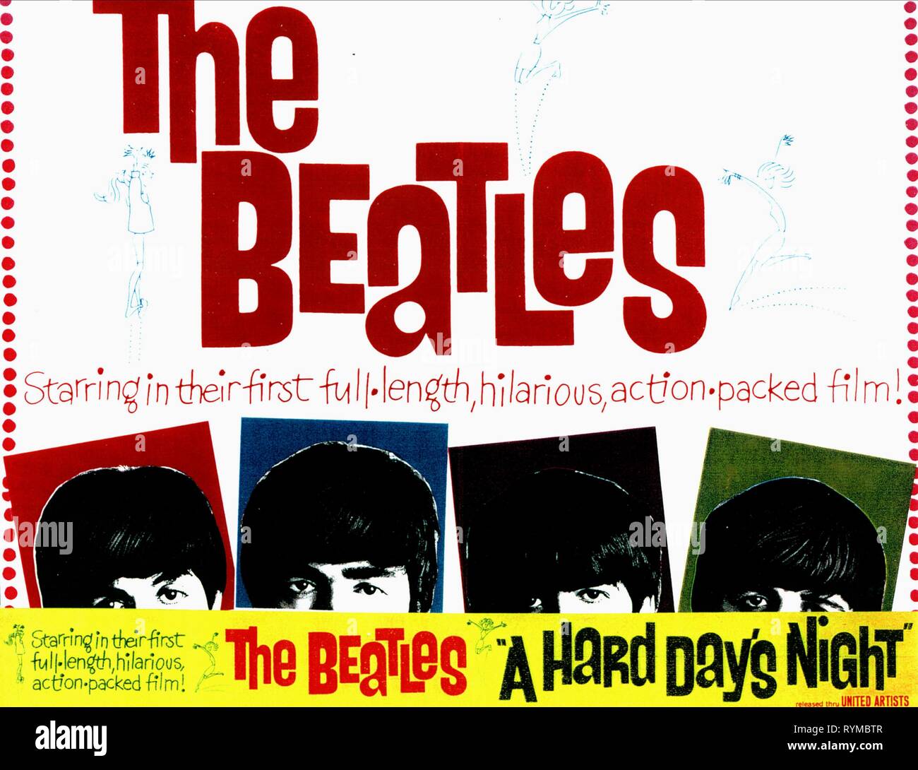 Film Poster A Hard Day S Night 1964 Stock Photo Alamy