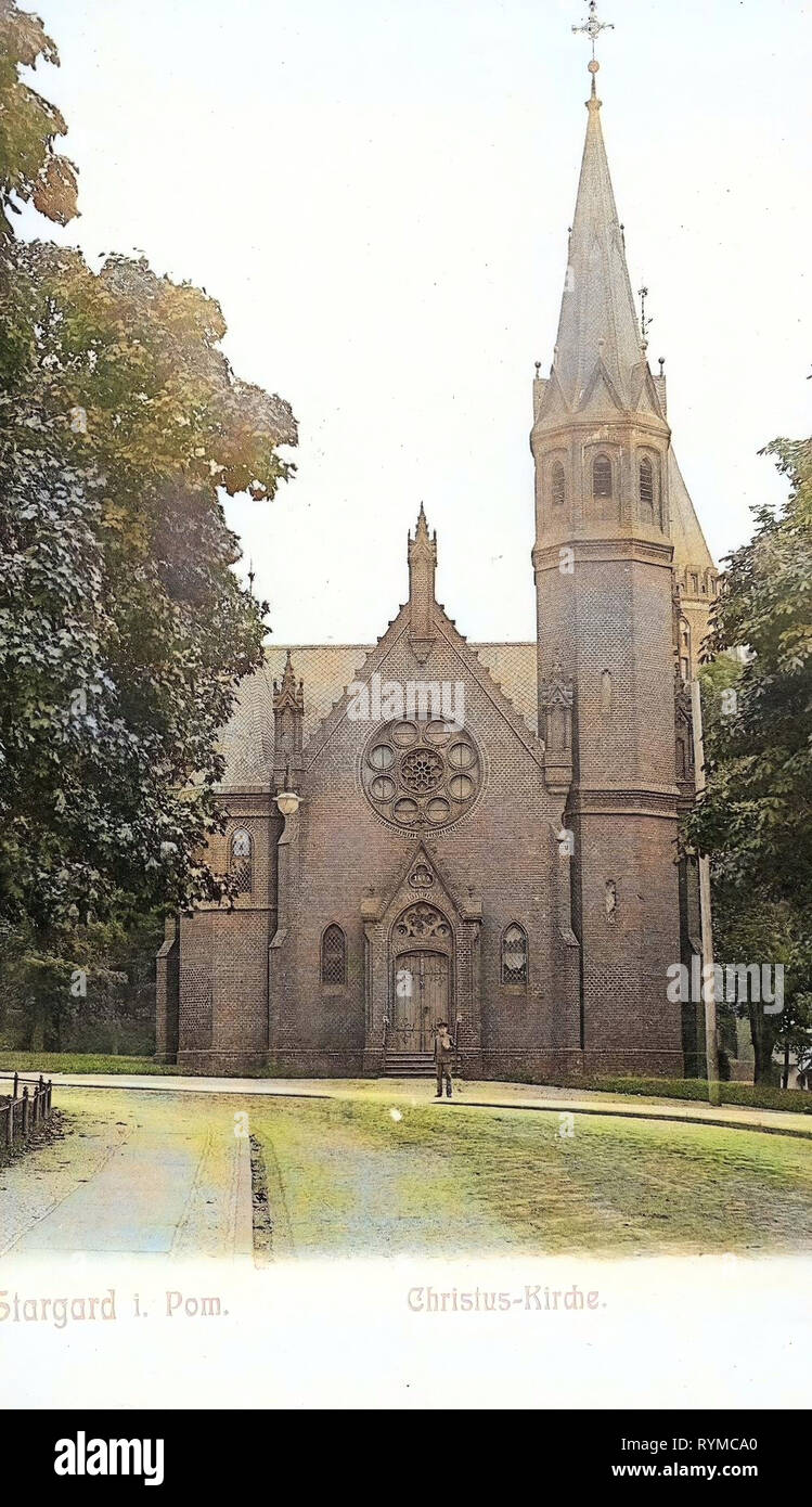 Orthodox church in Stargard, 1906, West Pomeranian Voivodeship, Stargard, Christus Kirche Stock Photo