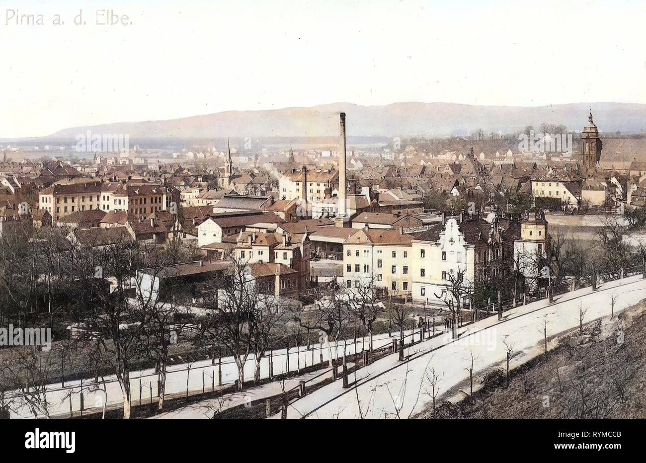 1906, Sächsische Schweiz-Osterzgebirge, Pirna Stock Photo