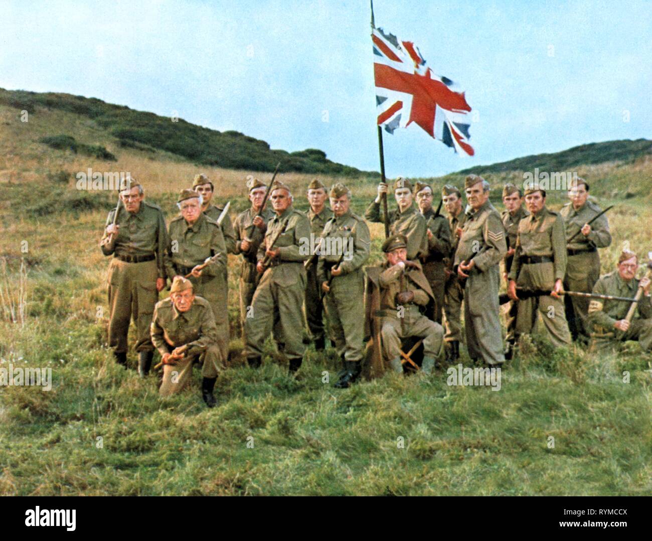 RIDLEY,LAURIE,DUNN,LOWE,LAVENDER,MESURIER,BECK, DAD'S ARMY, 1971 Stock Photo