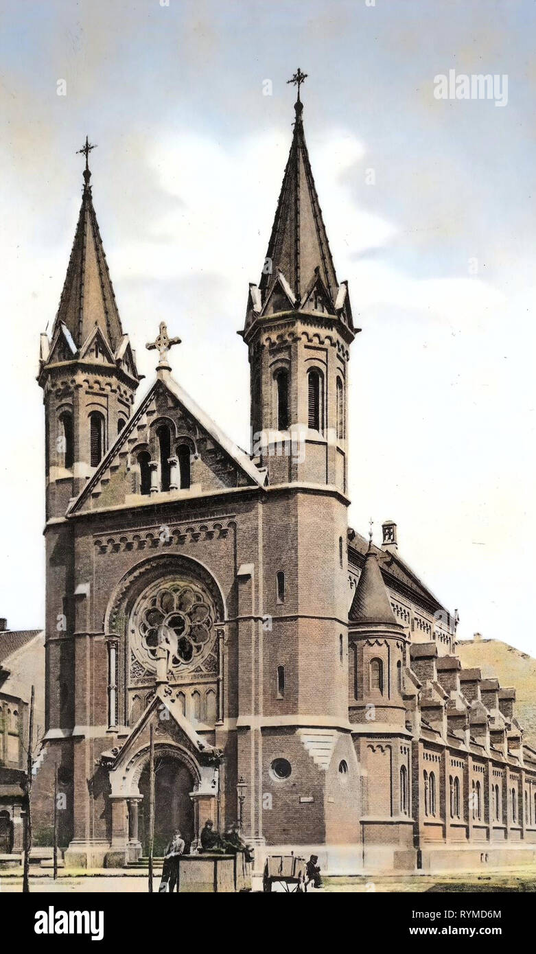 Sacred Heart Church, Budapest District VIII, 1906, Budapest, Katholische Kirche auf dem Maria Theresia Platz, Hungary Stock Photo