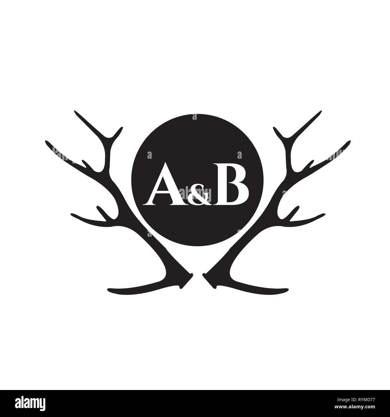 Horns vector logo. Horns emblem Stock Vector Image & Art Alamy