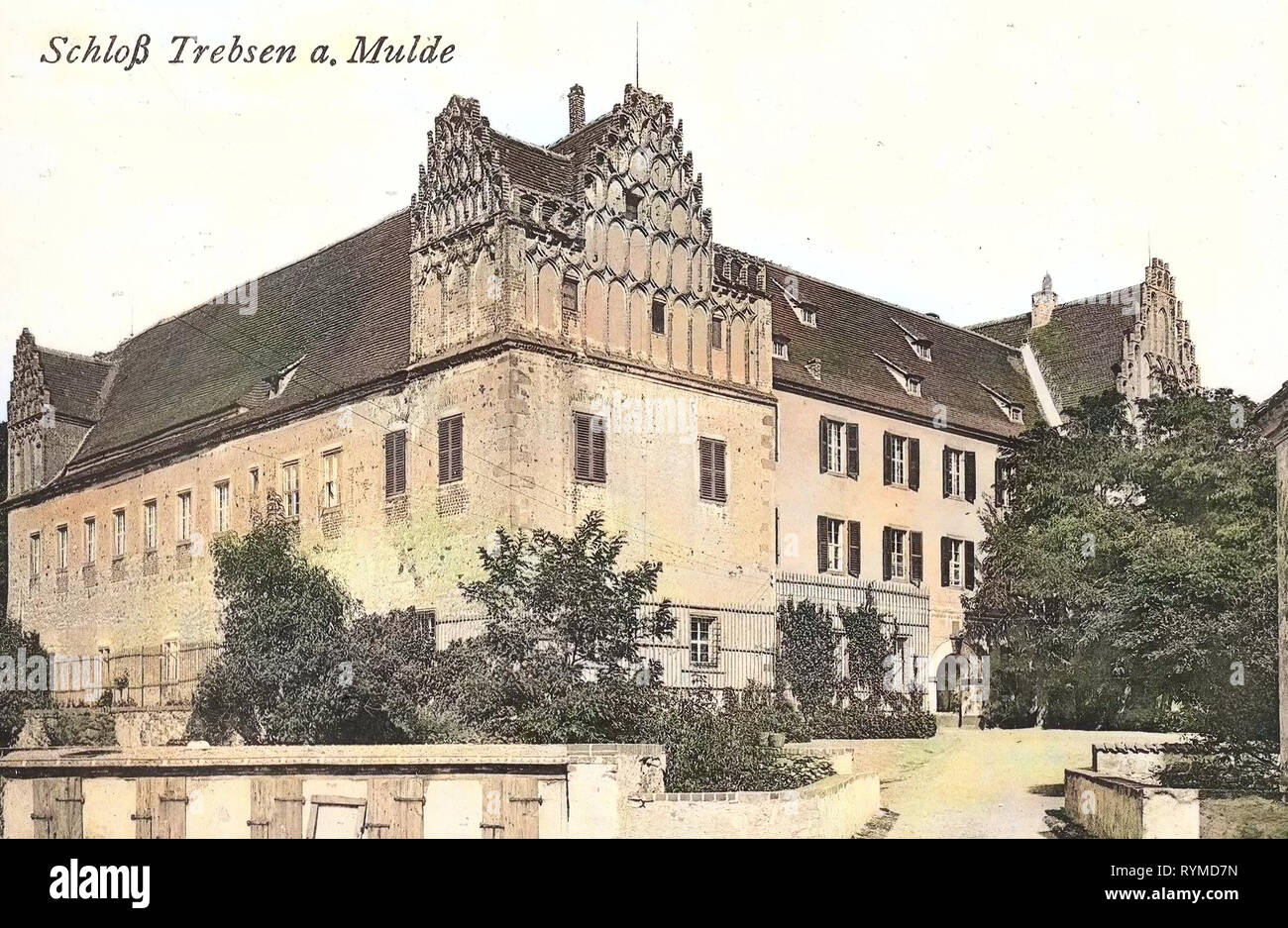 Schloss Trebsen, 1906, Landkreis Leipzig, Trebsen, Schloß, Germany ...