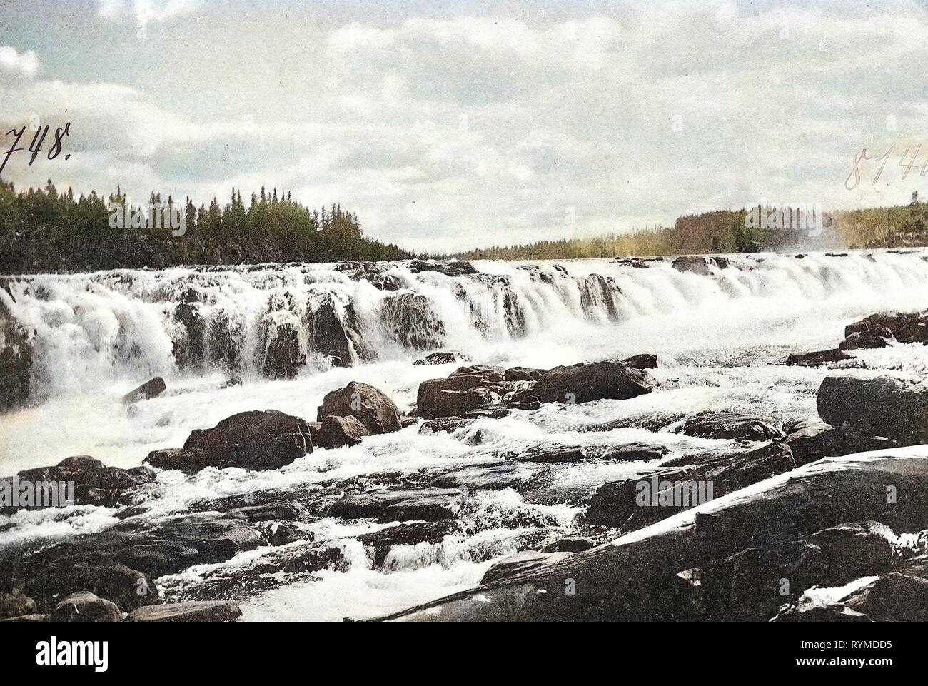 Willamette Falls, 1906, Oregon, Oregon City', United States of America Stock Photo