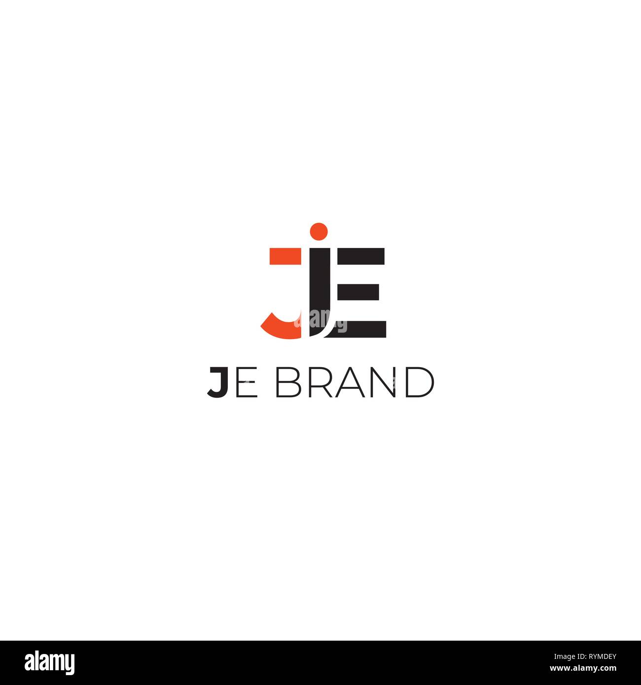 J,E letters vector logo. JE letters emblem Stock Vector